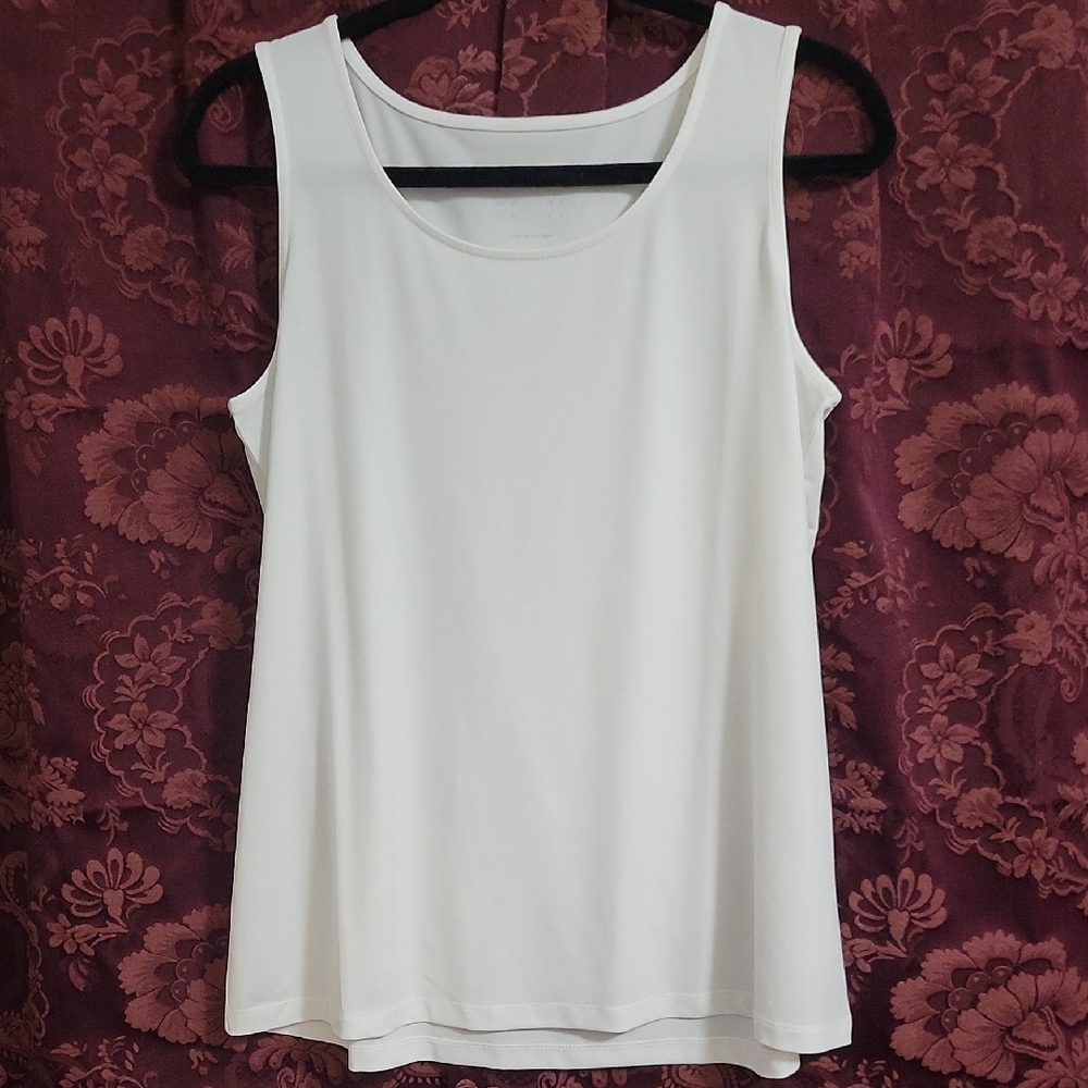 Cream Relaxed Sleeveless Tank Top